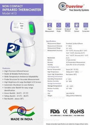 NON CONTACT INFRARED THERMOMETER-White-2