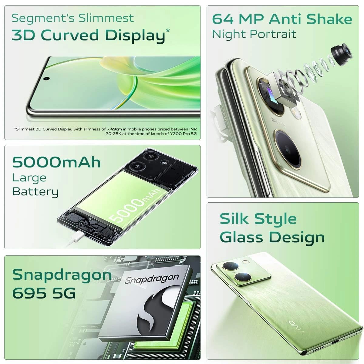 VIVO Y200 PRO 5G-Silk Green-8 GB | 128 GB-1