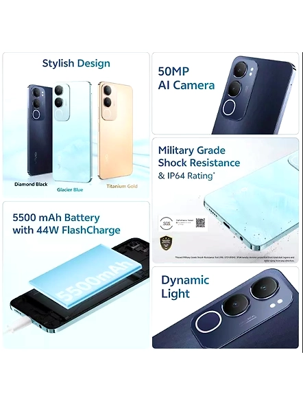 VIVO Y29 5G-Glacier Blue-128 GB-4 GB