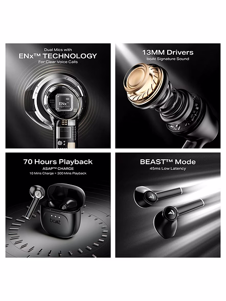 BOAT AIRDOPES 138 GEN 2 HEADPHONE-Carbon Black-2