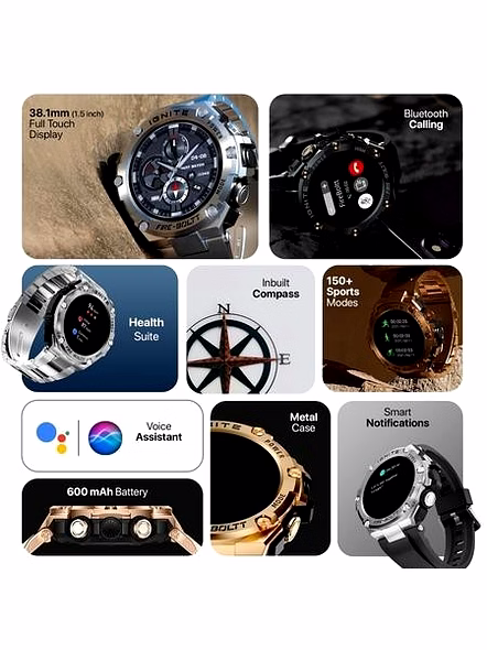 FIRE BOLTT BSW172 BT CALLING SMART WATCH-SILVER STEEL-2