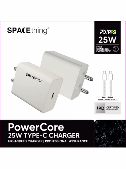SPACETHING 93061 ST-POWERCORE E25W CHARGER WITH C TO C CABLE-White-1