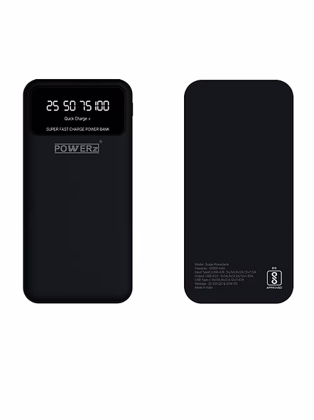POWERZ SURGE 10000 mAh POWER BANK-BLACK-1