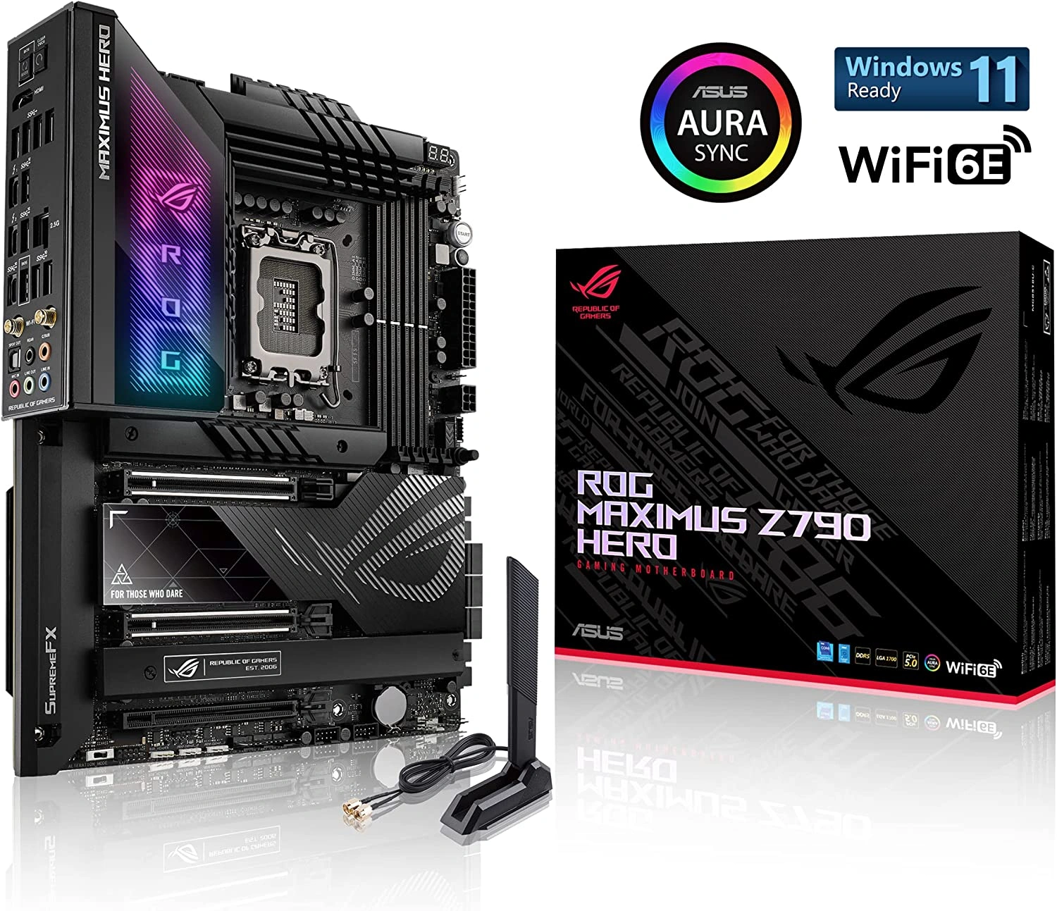 ASUS ROG Maximus Z790 Hero (WiFi 6E) LGA 1700(Intel®13th&amp;12th Gen) ATX Gaming Motherboard-RASIMAXIMUSHERO