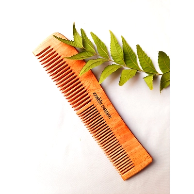 Neem Wood Comb 100% Pure Neem Wooden Comb with Curve Design