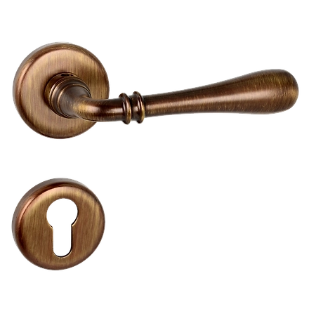 Brass Lever Handle- Angel on Rose-12348052