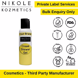 cream shower gel