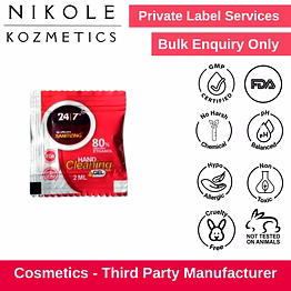 hand cleansing gel sachet