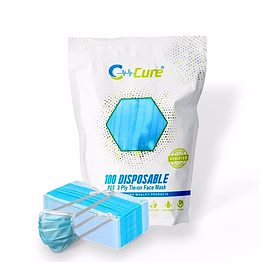 c-cure® disposable tie on face mask with nose clip 3 ply medical face mask with meltblown filter layer iso & ce certified disposable safety masks for hospital staff