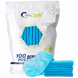 c-cure disposable non-woven bouffant cap, medical grade | unisex | single-use (blue)