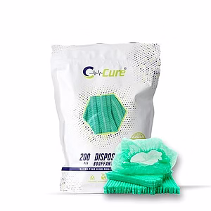 C-Cure Disposable Non-Woven Bouffant Cap, Medical Grade | Unisex | Single-Use (Blue)