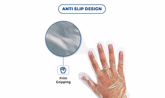 C-Cure® Disposable Plastic Hand Gloves | Handgloves for Cooking, Dishwashing, Hair Coloring, Cleaning | Latex-Free, Food Safe, Kitchen Gloves For Cutting Vegetables