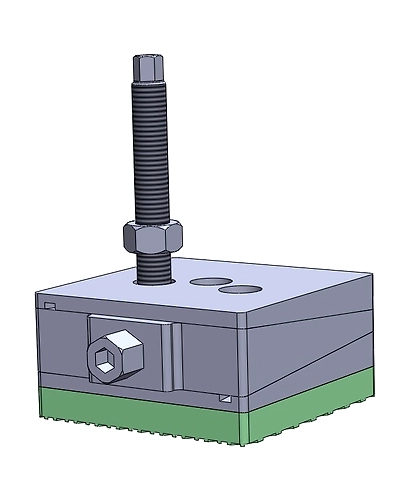 Dynemech High-performance Vibration Isolators, WEDGE MOUNT, Series: DB (Bolt on)-5