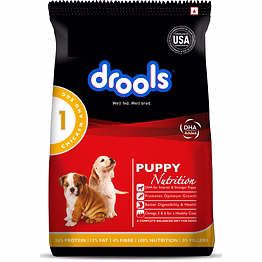 drools chicken and egg puppy dry dog food, 10kg