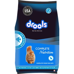 drools adult(+1 year) dry cat food, ocean fish, 1.2kg