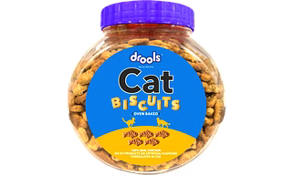 Drools Real Chicken Biscuits, Cat Treats Jar - 400g