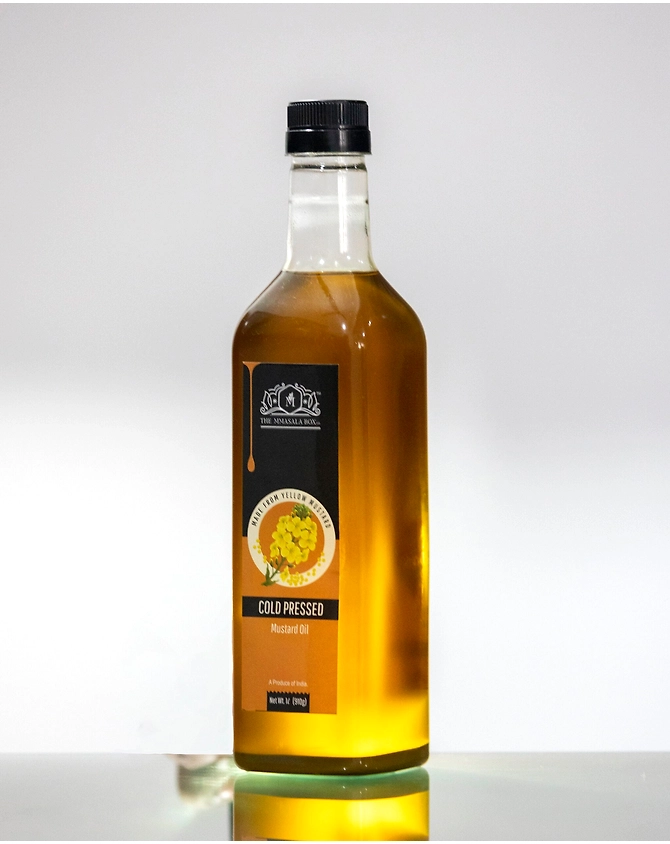 100% NATURAL COLD PRESSED YELLOW MUSTARD OIL - 1 LITRE-1