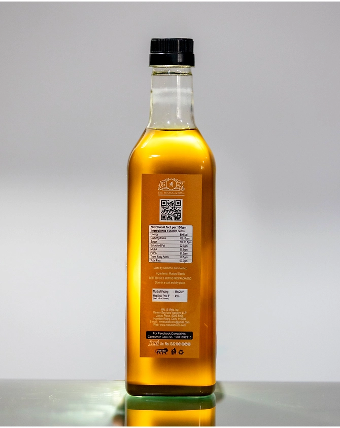 100% NATURAL COLD PRESSED YELLOW MUSTARD OIL - 1 LITRE-2