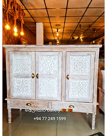 Teak wood liquor wine cabinet