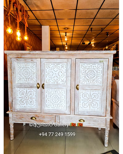 Teak wood liquor wine cabinet-LIQ-02
