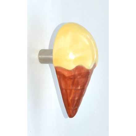 Shilpware Ceramic Icecream Hooks, Wall Cabinet Door Towel Robe Clothes Hooks for Hanging Kitchen Bathroom Home Hooks, Unique Design Hooks, Decorative Wall Hook-White-4