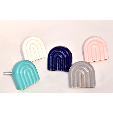 Shilpware Ceramic cabinet knobs Satin Glazed Knob pulls Handle Dresser handle Cabinet Handle Pulls Knobs Wardrobe Handles Knob-Grey-1