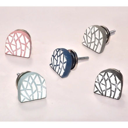 Shilpware Ceramic cabinet knobs Satin Glazed Knob pulls Handle Dresser handle Cabinet Handle Pulls Knobs Wardrobe Handles Knob-SILVER-1