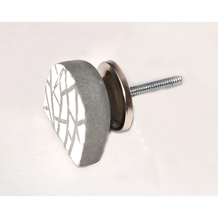 Shilpware Ceramic cabinet knobs Satin Glazed Knob pulls Handle Dresser handle Cabinet Handle Pulls Knobs Wardrobe Handles Knob-SILVER-3