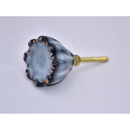 SHILPWARE Multi Color Dome Ceramic Cabinet Handmade/Designer and Traditional Drawer Knob-Blue-2
