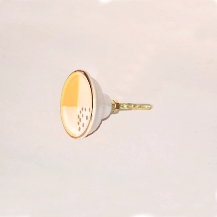 Shilpware Sliced Lemon Cupboard Drawer Door Knobs Pull Handles-Yellow-2