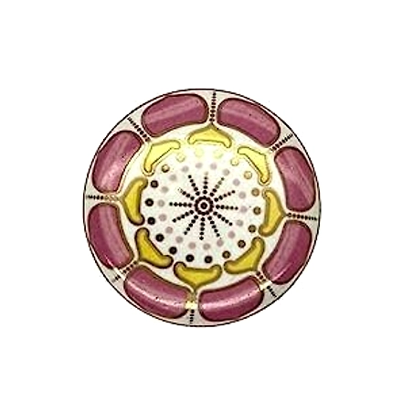 SHILPWARE Ceramic Knobs Drawer Pulls for Cabinets and Cupboards Gold Multicolor (38mm)-DN1-4