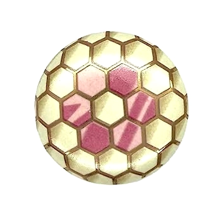 SHILPWARE Ceramic Knobs Drawer Pulls for Cabinets and Cupboards Gold Multicolor (38mm)-DN1-5
