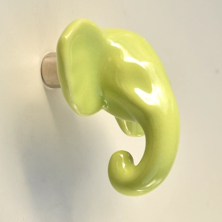 Shilpware Ceramic Elephant Hooks, Wall Cabinet Door Towel Robe Clothes Hooks for Hanging Kitchen Bathroom Home Hooks, Unique Design Hooks, Decorative Wall Hook-White-5