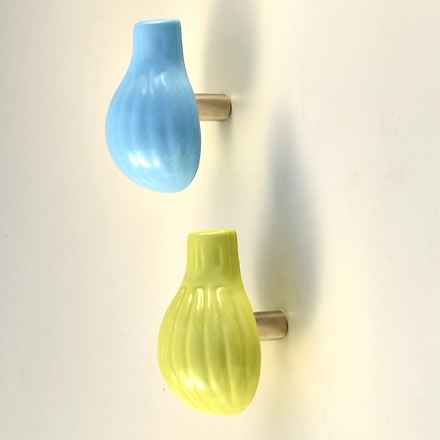 Shilpware Ceramic Balloon Hooks, Wall Cabinet Door Towel Robe Clothes Hooks for Hanging Kitchen Bathroom Home Hooks, Unique Design Hooks, Decorative Wall Hook-White-2