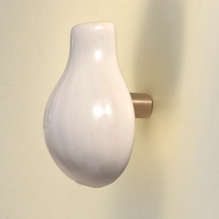 Shilpware Ceramic Balloon Hooks, Wall Cabinet Door Towel Robe Clothes Hooks for Hanging Kitchen Bathroom Home Hooks, Unique Design Hooks, Decorative Wall Hook-White-5