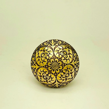 SHILPWARE Mughal Brass 38mm Knobs for Cabinets and Cupboards (Mughal Knob)-Brass-3