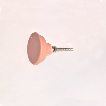 SHILPWARE Funnel shape pastel colour  Matte Terracotta Ceramic Cabinet Knobs Designer and Traditional knobs-White-4