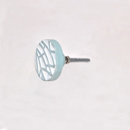 SHILPWARE Mosaic Full Circle Matte Terracotta Cabinet Knobs Cupboard Pull Drawer Handmade/Designer and Traditional Drawer Knobs-Dark Grey-5