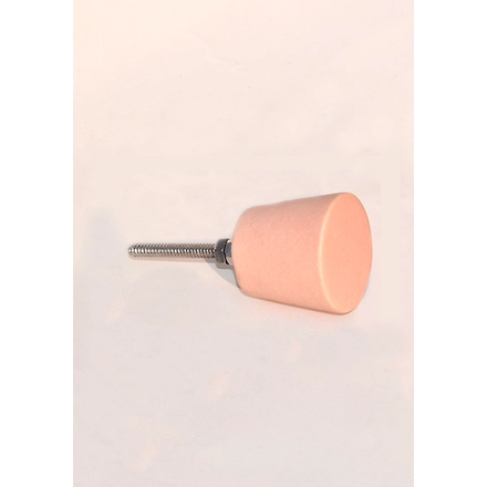 SHILPWARE Dome/Funnel Shape Pastel Colour Matte Terracotta Cabinet knobs Handmade/Designer and Traditional Drawer Knob-White-2