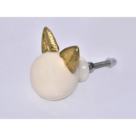 SHILPWARE Rabbit &amp; Bunny Cute Ears Resin Cabinet Handmade/Designer and Traditional Drawer Knob-DN1-Gold-5