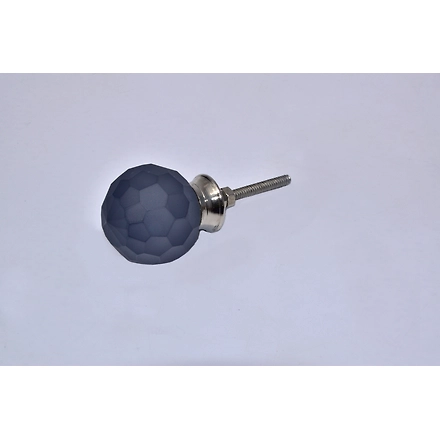 SHILPWARE LUCINDA BALL STYLISH FROSTED GLASS Round Shape Cabinet Handmade/Designer and Traditional Drawer Knob-130129DGY