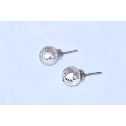 SHILPWARE Mercury Glass Melon and Round Shape Cabinet Handmade/Designer and Traditional Drawer Knob-DN1-3