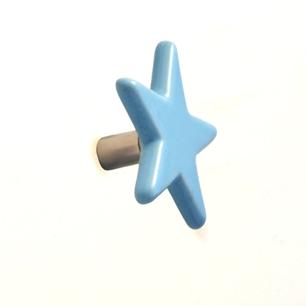 Shilpware Ceramic Star Hooks, Wall Cabinet Door Towel Robe Clothes Hooks for Hanging Kitchen Bathroom Home Hooks, Unique Design Hooks, Decorative Wall Hook-110016LBE