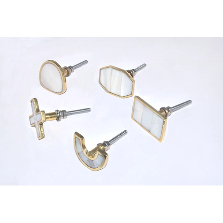 SHILPWARE Infinity PATTERNED MOTHER OF PEARL Cabinet Handmade/Designer and Traditional Drawer Knob-DN1-1