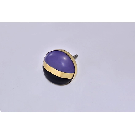 SHILPWARE Gold Strip Multi Color Resin Cabinet Handmade/Designer and Traditional Drawer Knob-White-4
