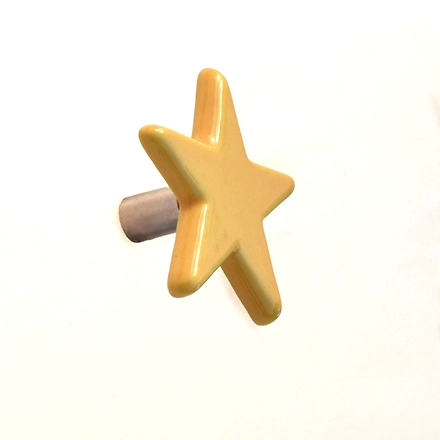 Shilpware Ceramic Star Hooks, Wall Cabinet Door Towel Robe Clothes Hooks for Hanging Kitchen Bathroom Home Hooks, Unique Design Hooks, Decorative Wall Hook-110017YW