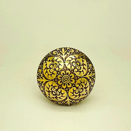 SHILPWARE Mughal Brass 38mm Knobs for Cabinets and Cupboards (Mughal Knob)-130001GD