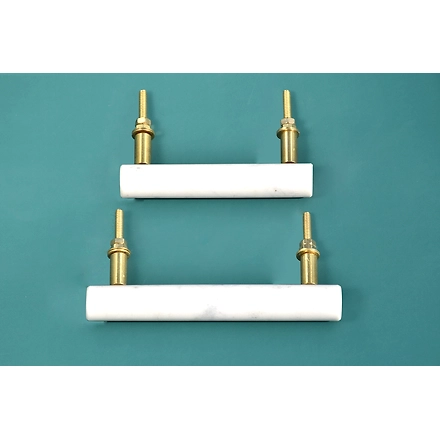 SHILPWARE Round Marble Cupboard Handmade/Designer and Traditional Drawer Pull Draw Handles-White-3 Inch-2