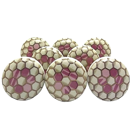 SHILPWARE Ceramic Knobs Drawer Pulls for Cabinets and Cupboards Gold Multicolor (38mm)-130055DN5