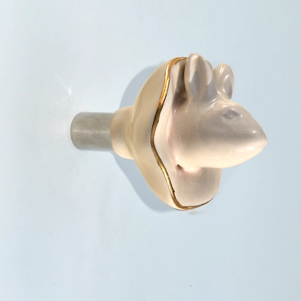 SHILPWARE Animal Shape Crackle Glaze Ceramic Designer and Traditional Wall Hook-Eagle-6